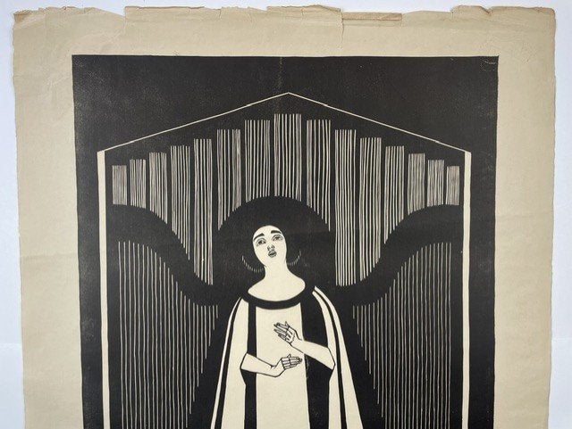 prent poster S Jessurun de Mesquita ZANG 1931, Antiek en Kunst, Ophalen of Verzenden