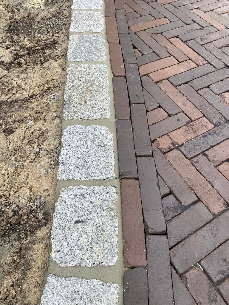 Granieten keien voor border 60 stuks ongeveer, Gebruikt, Graniet, Ophalen of Verzenden, Kei