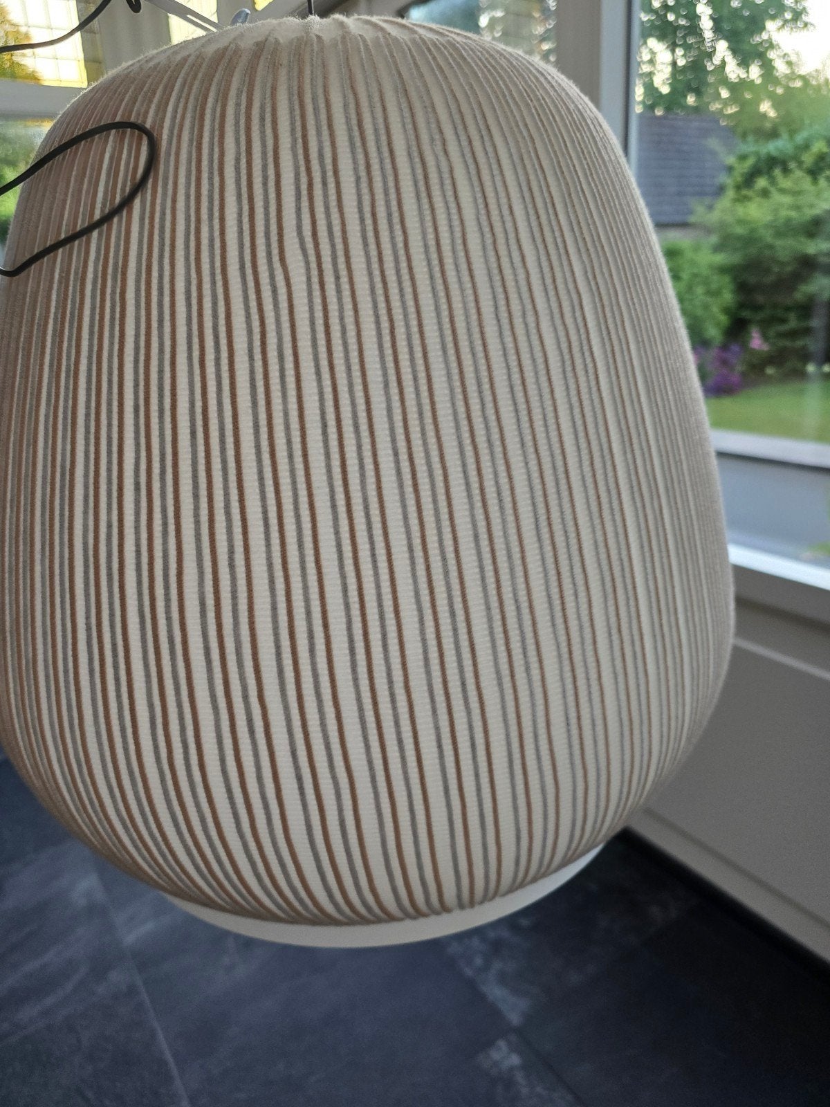 2 x hanglamp, 1 nog nieuw in de doos, Zo goed als nieuw, Crème, Ovaal, Kunststof