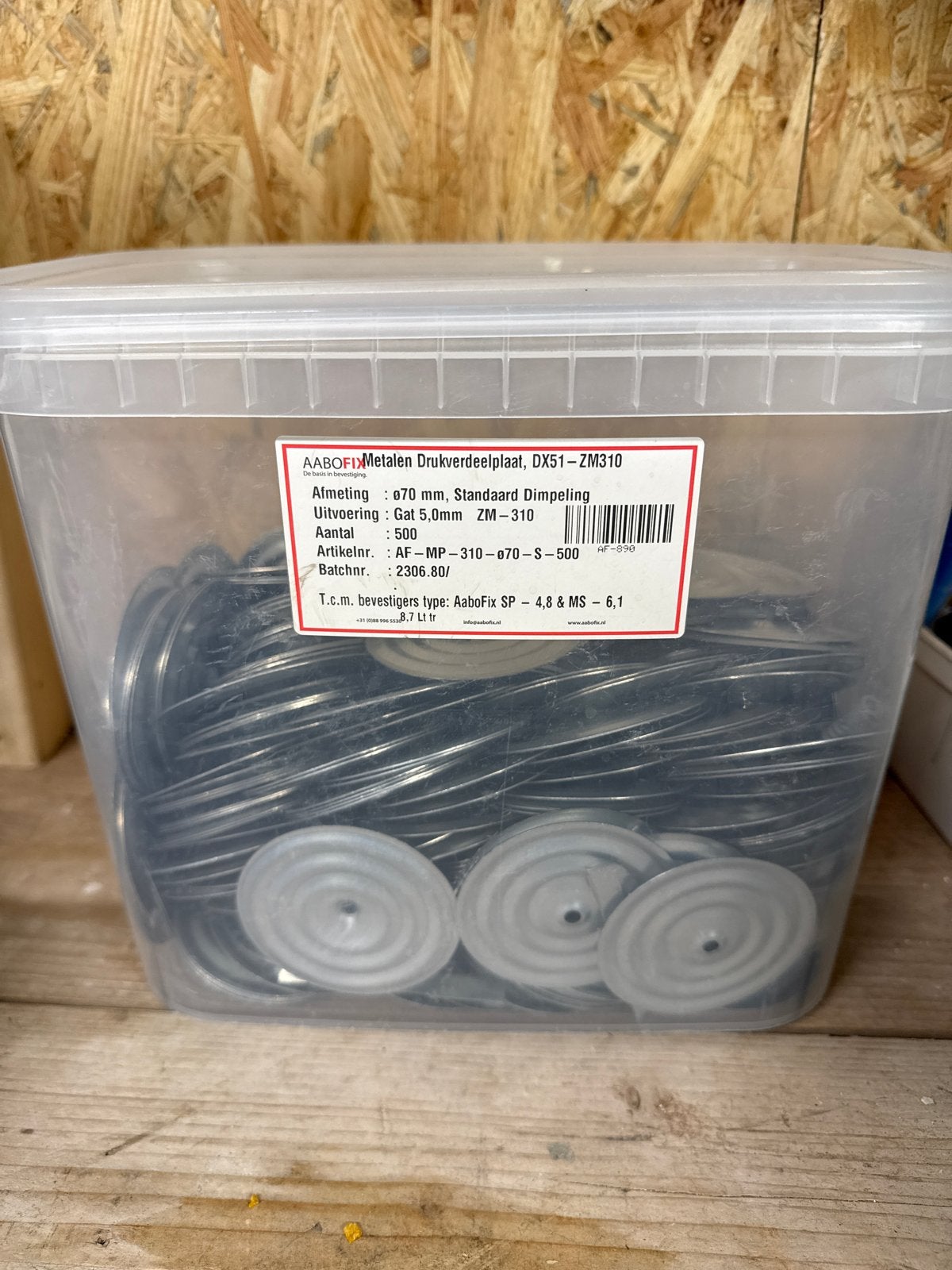 Metalen Drukverdeelplaat ruim 250 stuks, Ophalen, Nieuw, Minder dan 50 mm, Overige typen