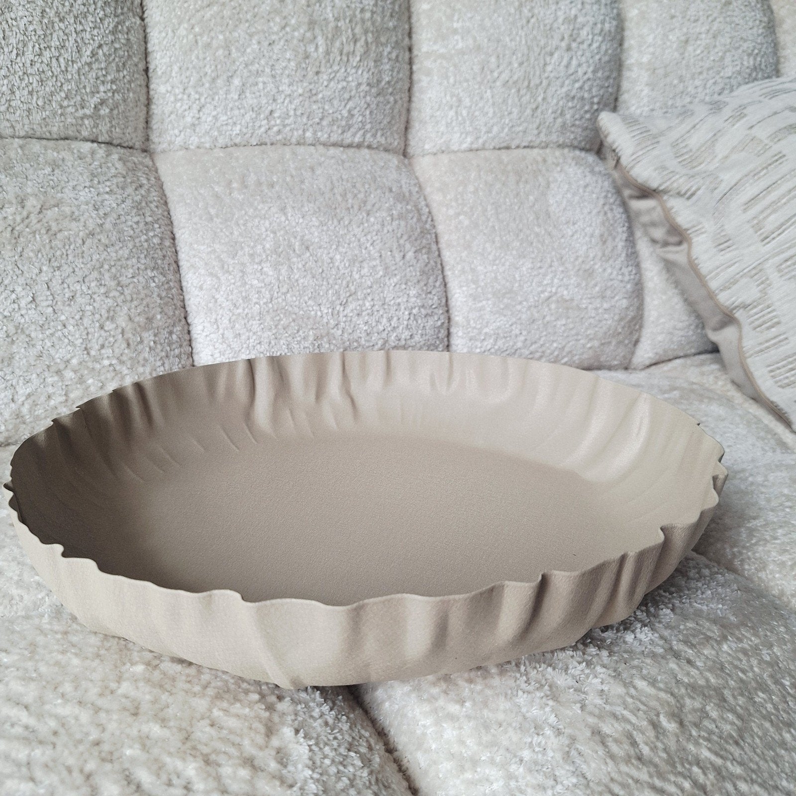 Grote beuge organische schaal tray dienblad nieuw, Rond, Nieuw, Ophalen of Verzenden, X