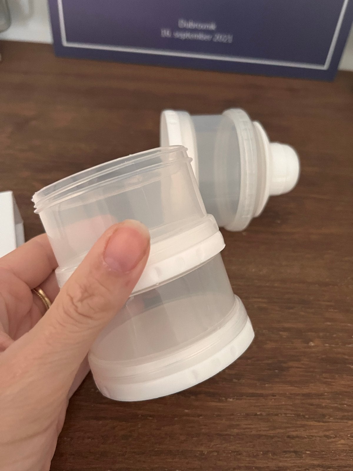 Handig bewaarpotje voor babyvoeding onderweg, Ophalen, Overige merken, Gebruikt, Bewaarbakje