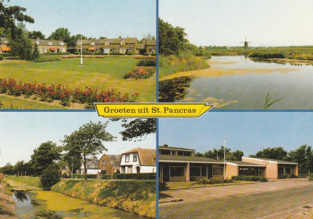 SINT PANCRAS Plantsoen Vaart Molen De Gerst Groeten, Verzenden, 1980 tot heden, Ongelopen, Noord-Holland