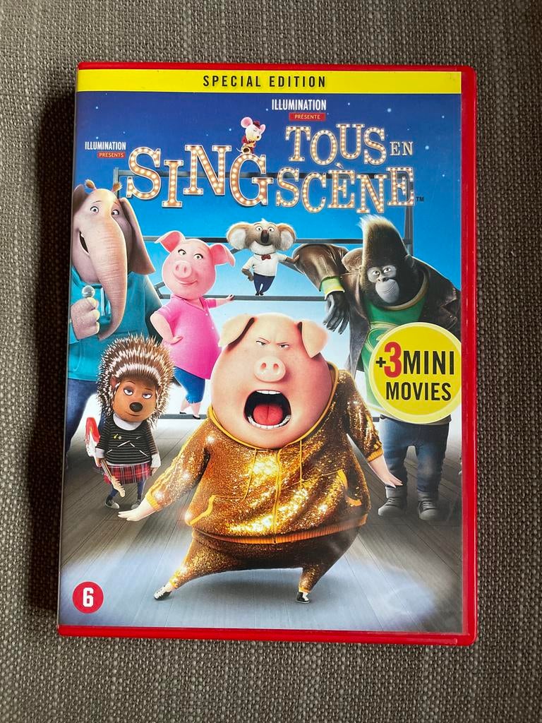 Sing - Tous en Scène dvd Special Edition +3 Mini Movies, Ophalen of Verzenden, Zo goed als nieuw, Komedie, Vanaf 6 jaar