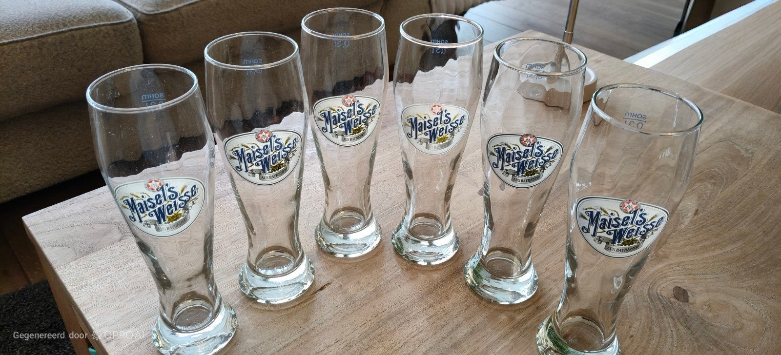 6 Maisel's Weisse bierglazen - 0.3L, Ophalen of Verzenden, Overige merken, Glas, Overige typen