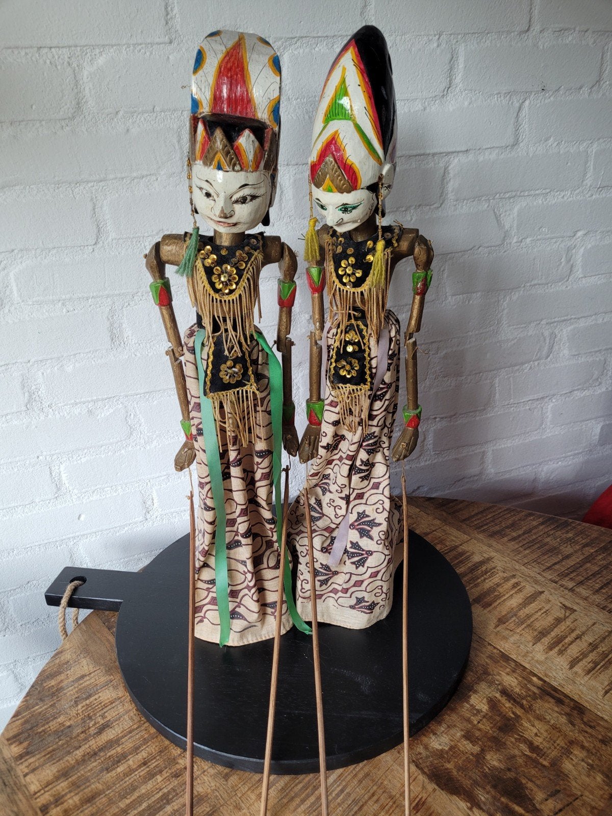 2 wajangpoppen, Antiek en Kunst, Ophalen of Verzenden