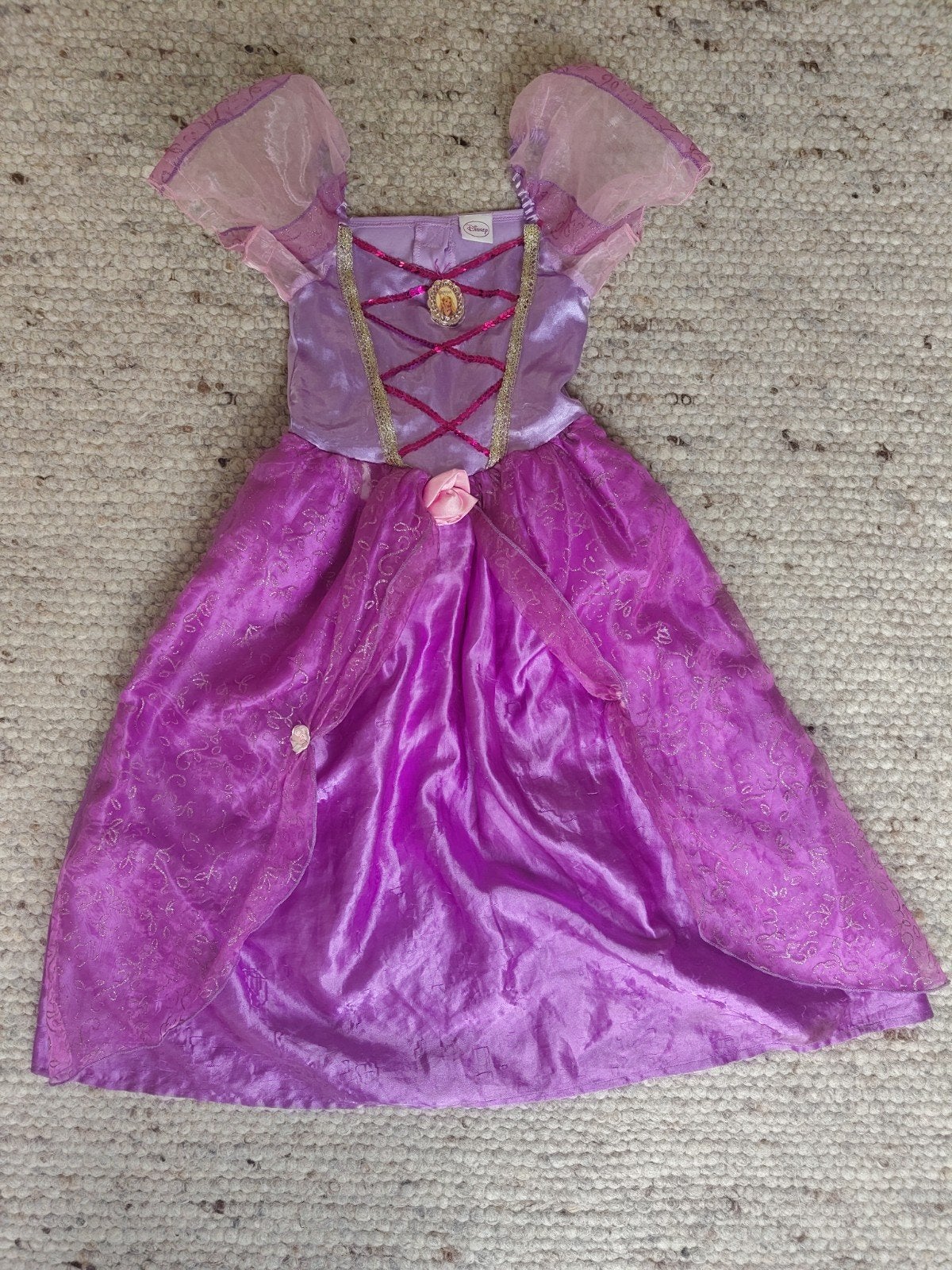 Disney Rapunzel verkleed jurk maat 116, Ophalen of Verzenden, Gebruikt, 110 t/m 116, Meisje