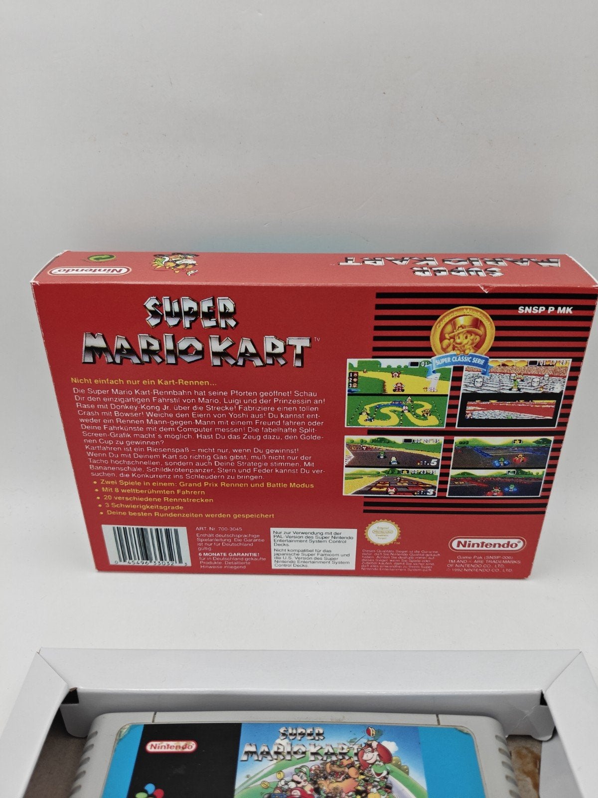 Super Mario Kart SNES met doos, Nintendo, Racen en Vliegen, 2 spelers, Eén computer