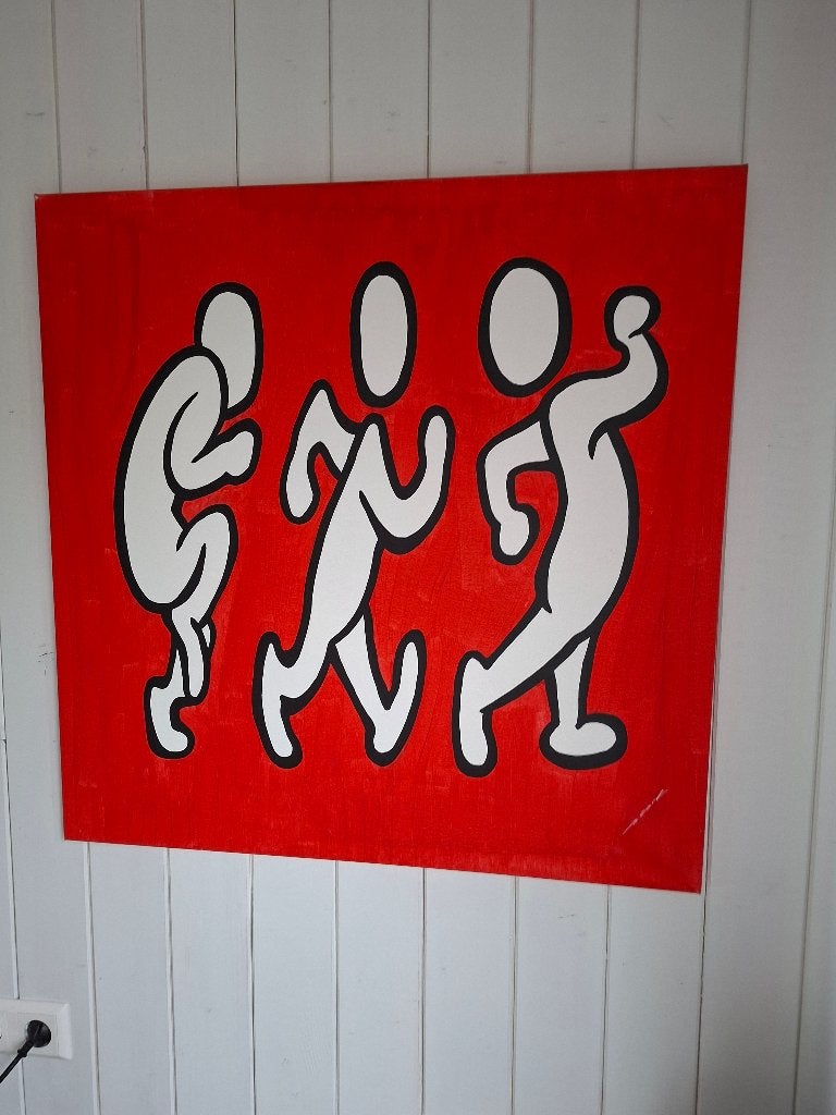 Schilderij modern acryl verf, Ophalen of Verzenden, Overige materialen, Figuren