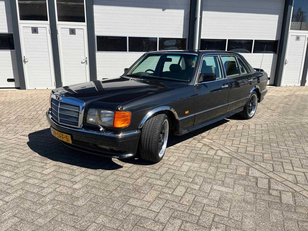 1986 Mercedes-Benz S-klasse 500 SEL Oldtimer, Auto's, Oldtimers, Zwart, Mercedes-Benz, Bedrijf, Sedan