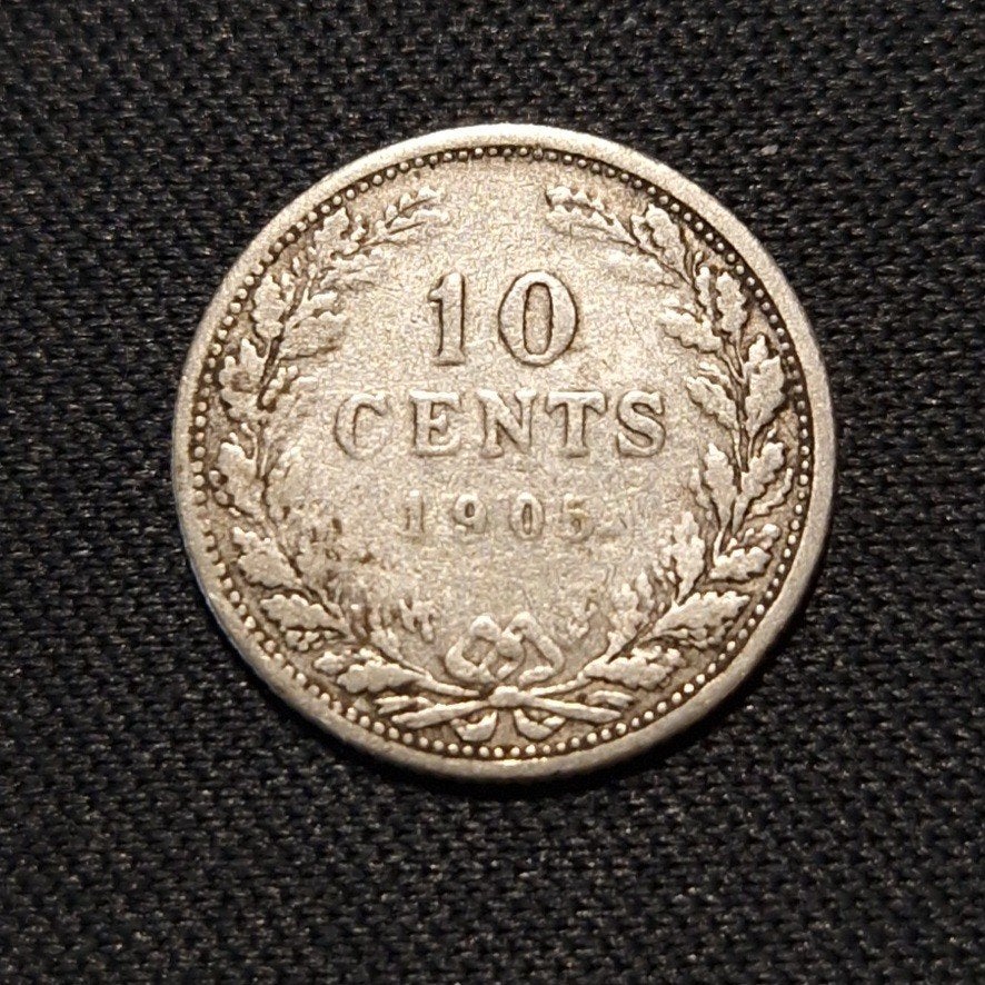 10 cent 1905, Verzenden, Zilver, 10 cent, Koningin Wilhelmina