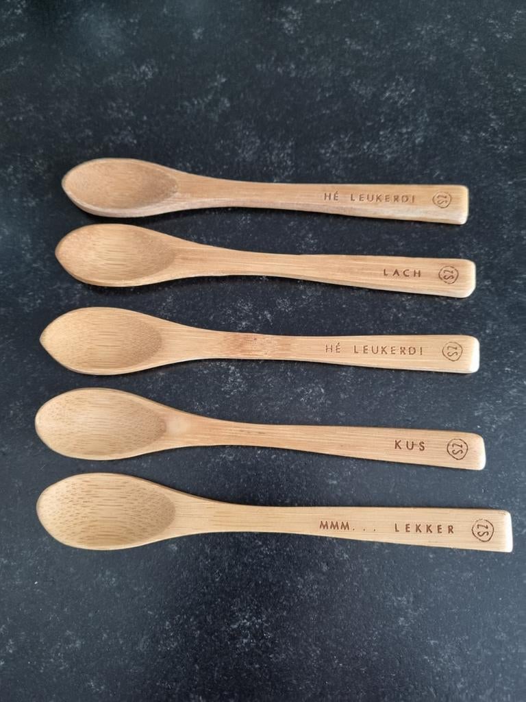 Zusss koffie/theelepels, Ophalen of Verzenden, Nieuw, Hout