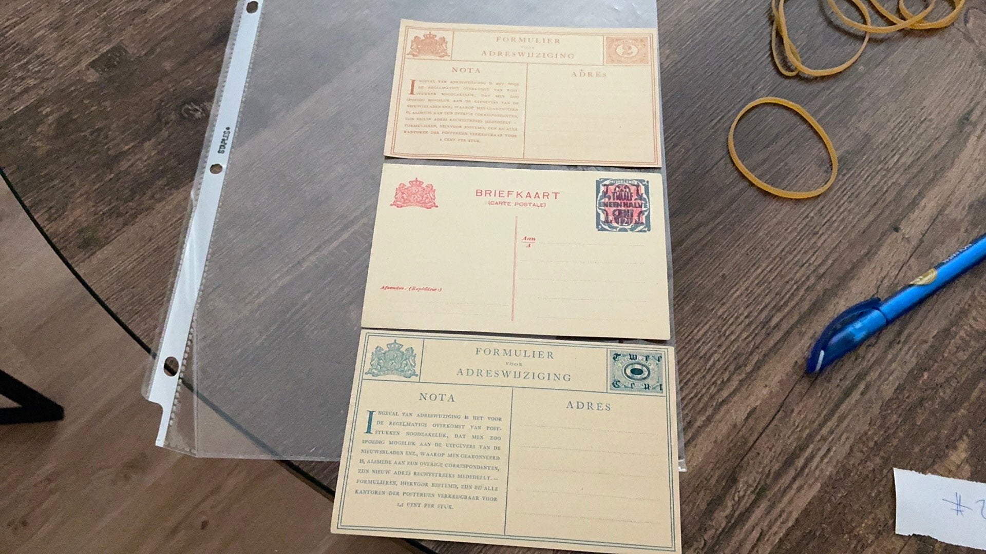 #26 3 oude, blanco briefkaarten Nederland, Ophalen of Verzenden, Briefkaart