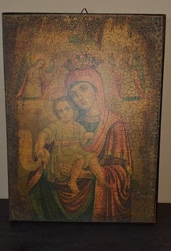 Icoon van Maria met kind, Ophalen of Verzenden