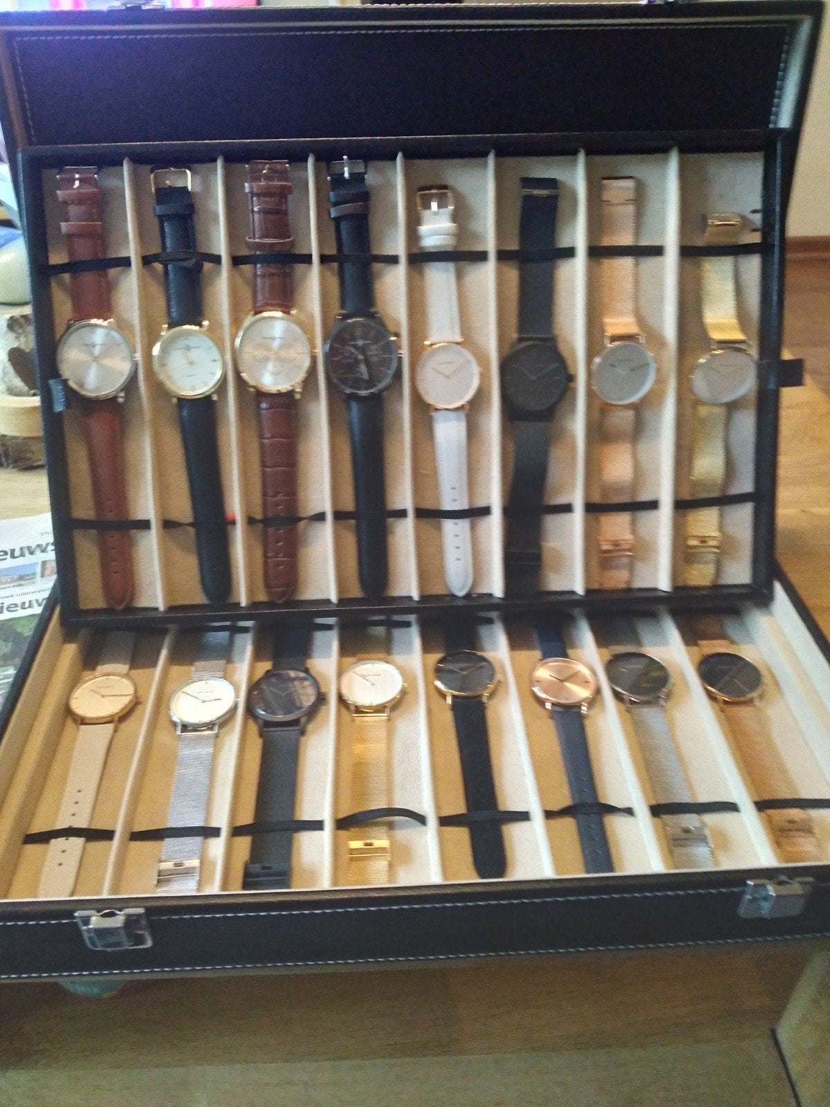 Grote collectie I AM KAMU horloges 40stukss, Leer, Staal, Polshorloge, Nieuw