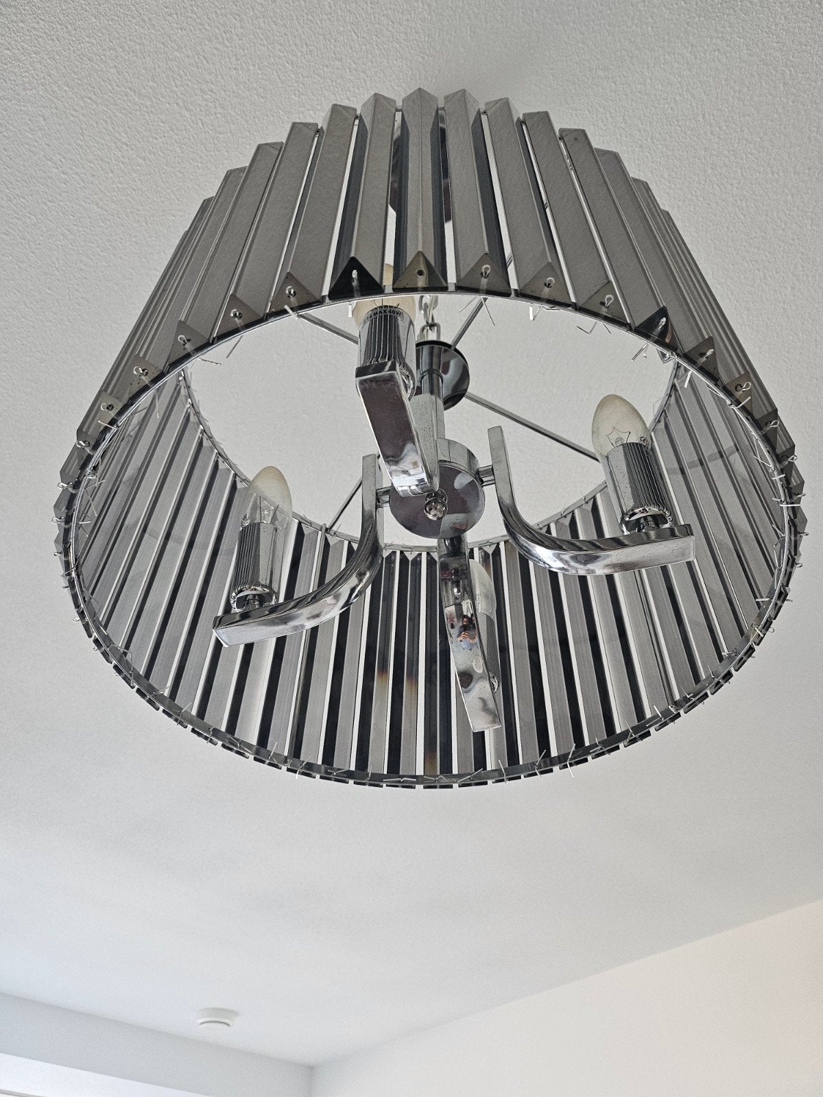4 Moderne Hanglampen Rookglas chroomDrum - Diverse Mate, Ophalen