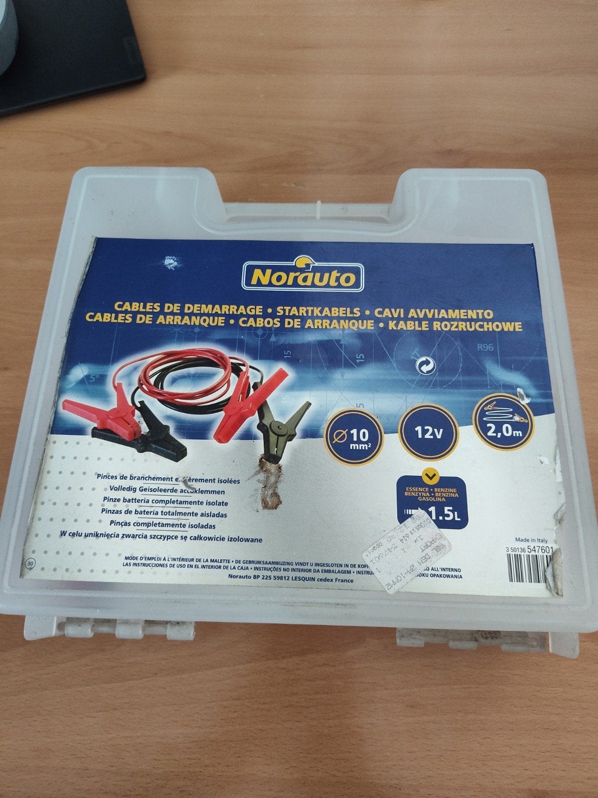 Nordauto Startkabels 10mm² 12V 2.0m voor 1.5L motoren, Ophalen of Verzenden, Nieuw