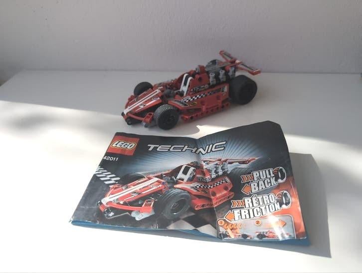 Lego Technic raceauto, set 42011. Compleet incl instructie, Gebruikt, Lego, Ophalen of Verzenden, Technic