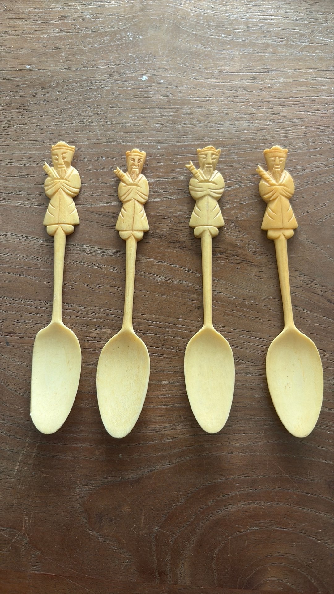 4 benen lepeltjes, Antiek en Kunst, Antiek | Bestek, Ophalen of Verzenden