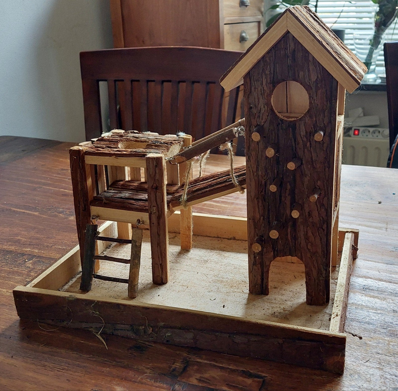 Houten hamsterspeelhuis, Ophalen of Verzenden, Loopwiel of Rad