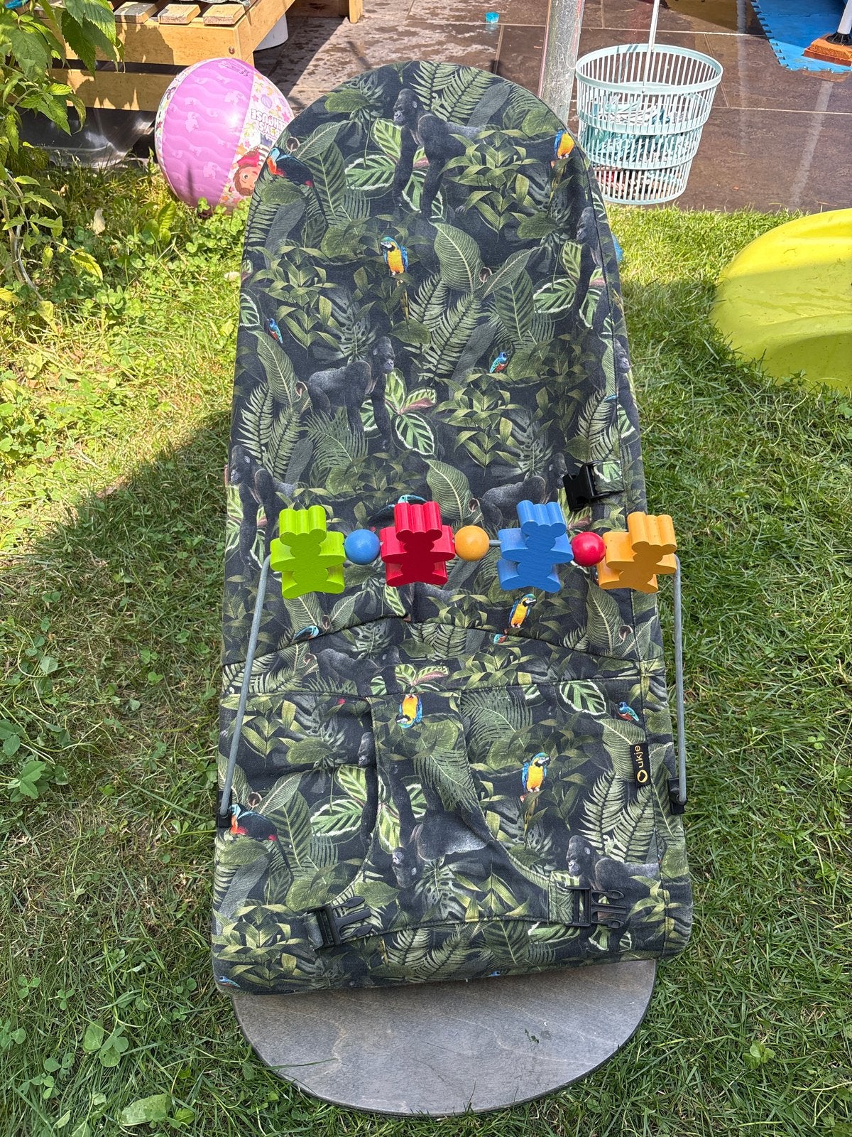 BabyBjörn wipstoel met speelboog - Jungle print, Ophalen, Gebruikt