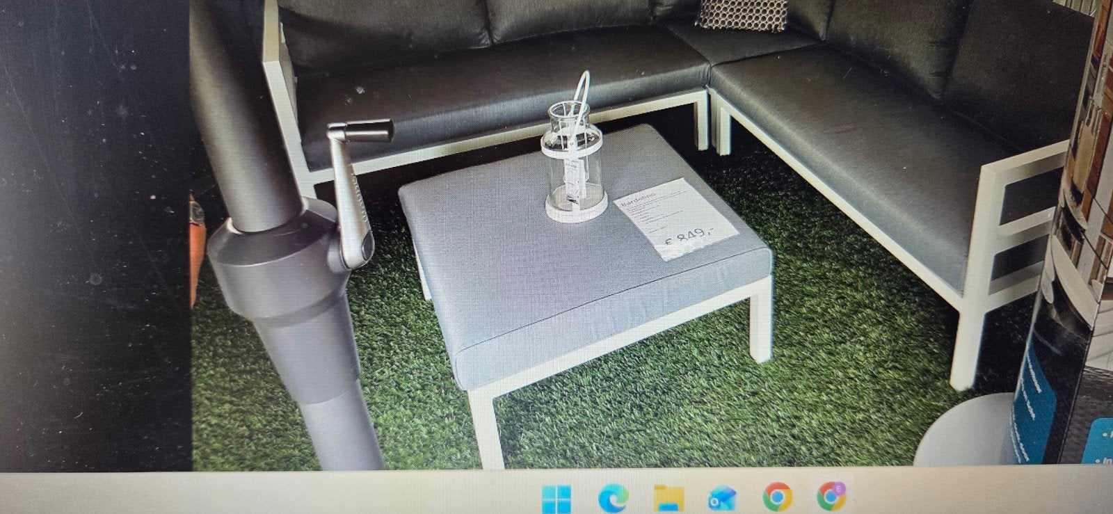 Loungetafel Bardolino 75x75 cm, Modern, Lounge, Metaal of Aluminium, Vierkant, Zo goed als nieuw