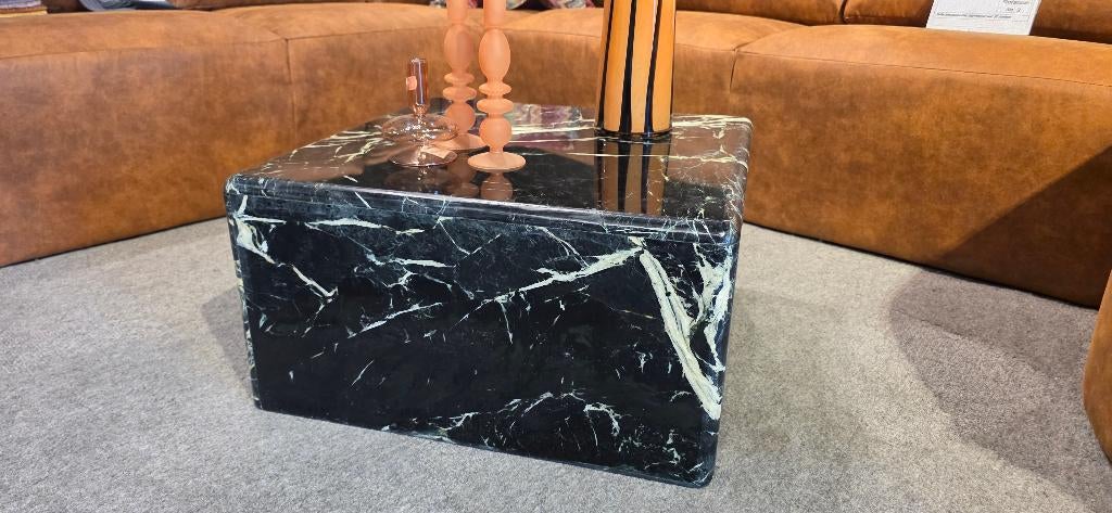 Salontafel Marmer Groen, 60 x 60cm Showmodel KORTING, Ophalen, Overige materialen, 50 tot 100 cm, Bornsestraat 31