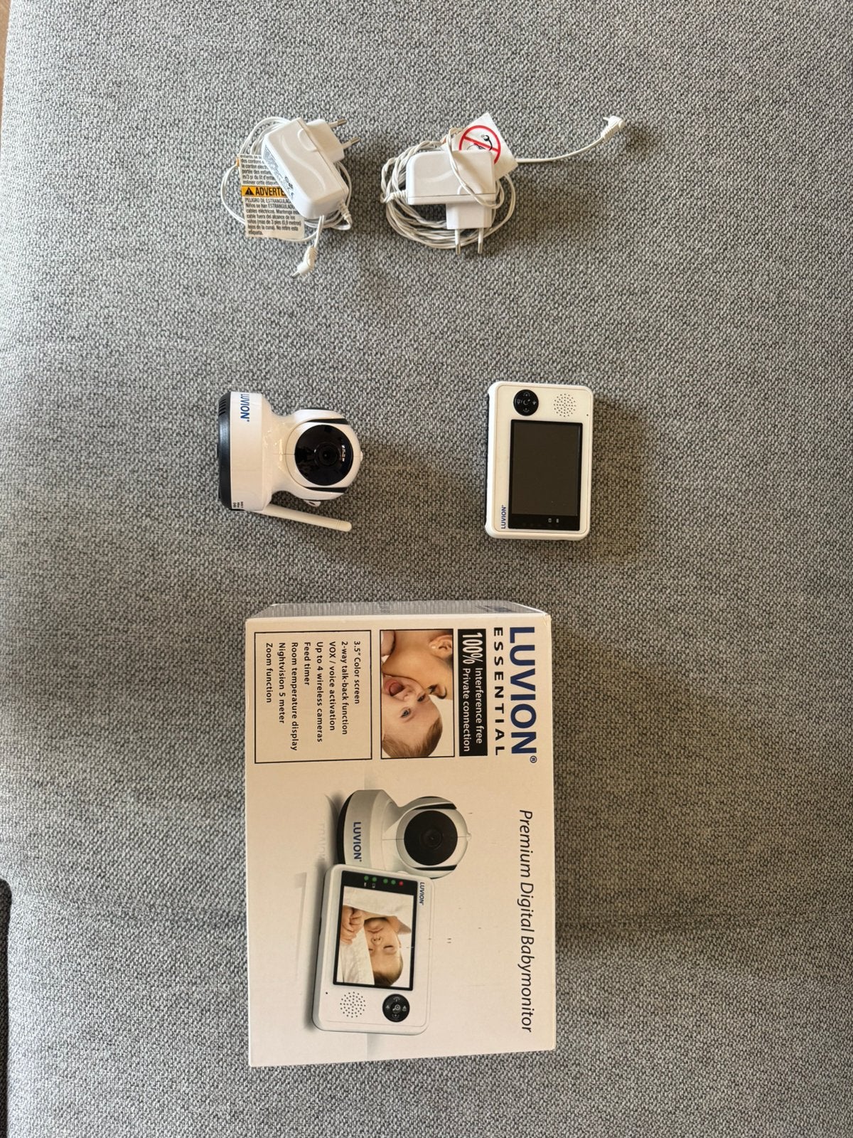 Luvion Essential Babymonitor, Ophalen of Verzenden, Gebruikt, 100 tot 250 meter, Camera