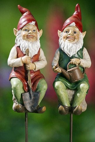Mooie Kabouter, Tuinkabouter met gieter en schep, tuinsteker, Ophalen of Verzenden, Nieuw, Kunststof, Tuinkabouter