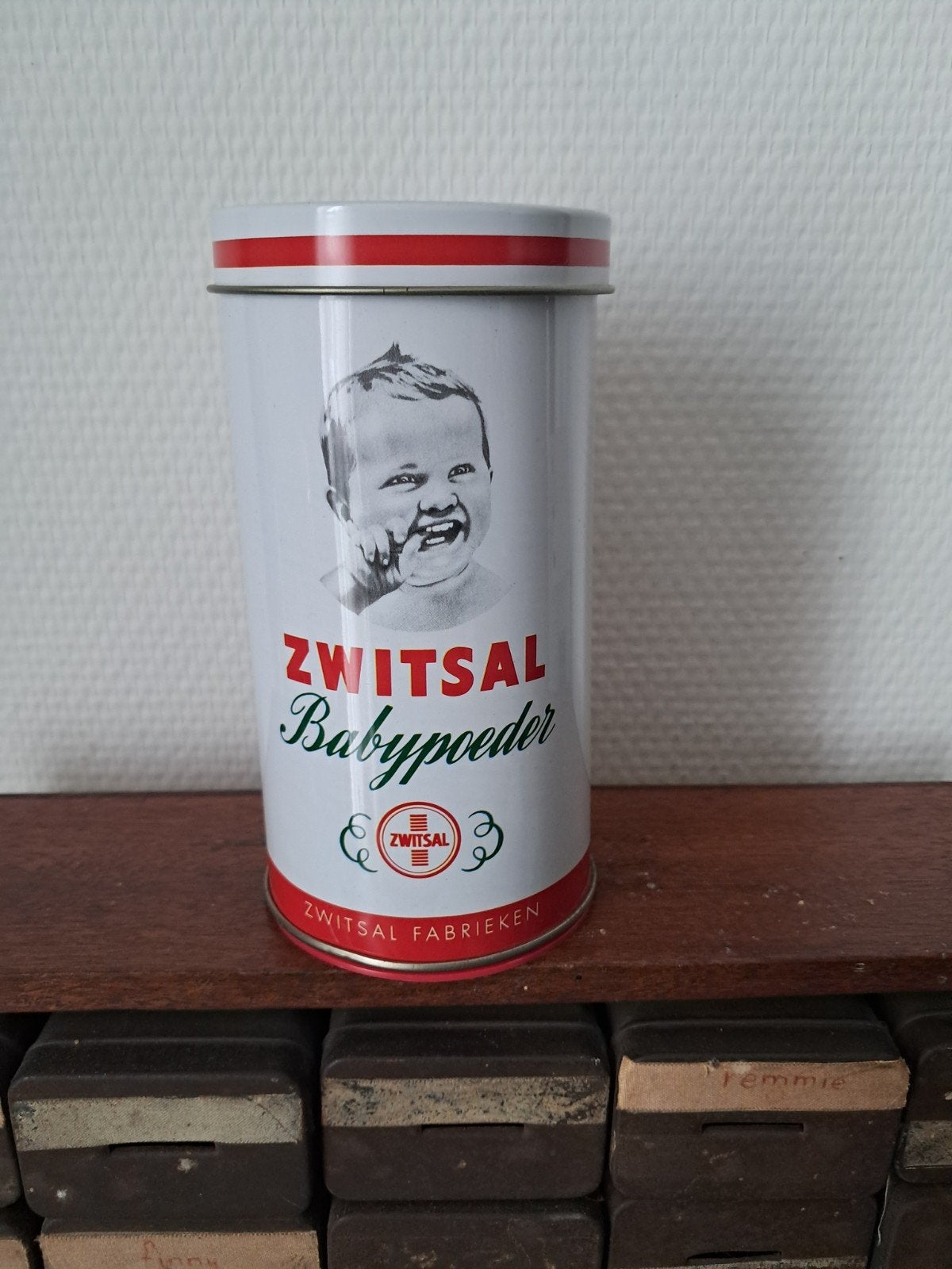 Vintage Zwitsal Babypoeder Blik met speeldoosje, Ophalen of Verzenden, Gebruikt