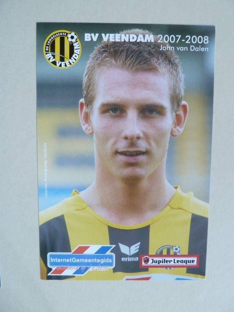 Spelerskaart  John.v.Dalen  Veendam. 2007/2008, Verzamelen, Ophalen of Verzenden, Zo goed als nieuw, Overige binnenlandse clubs