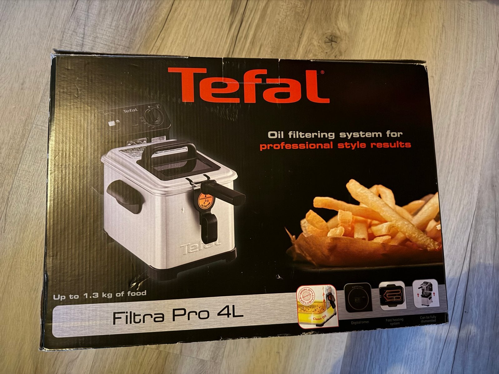 Tefal Filtra Pro 4L Frituurpan - Nieuw in doos, 3 tot 4 liter, Ophalen of Verzenden, Nieuw, Uitneembare binnenpan