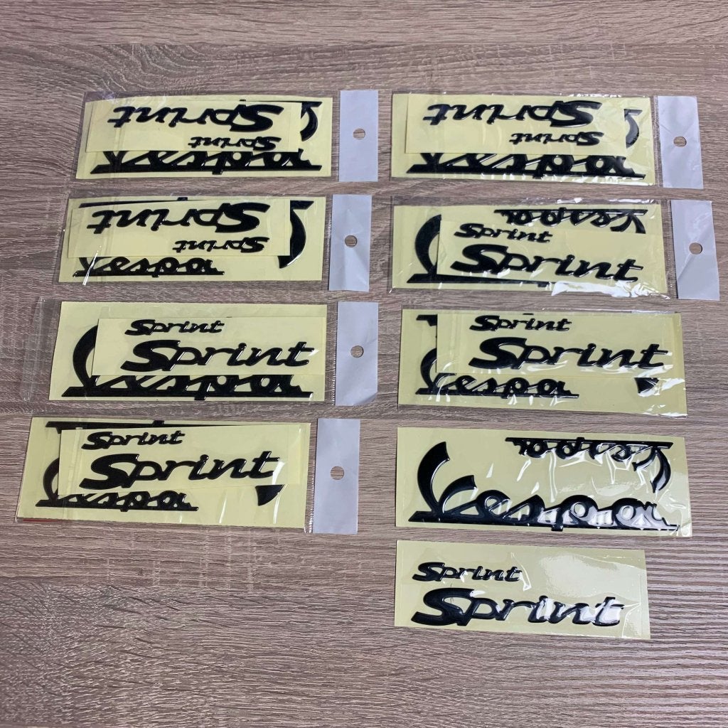 Stickerset Vespa Sprint zwart 4-delig compleet, Info@jynkx.com, Nieuw, Ophalen of Verzenden, Piazza 99