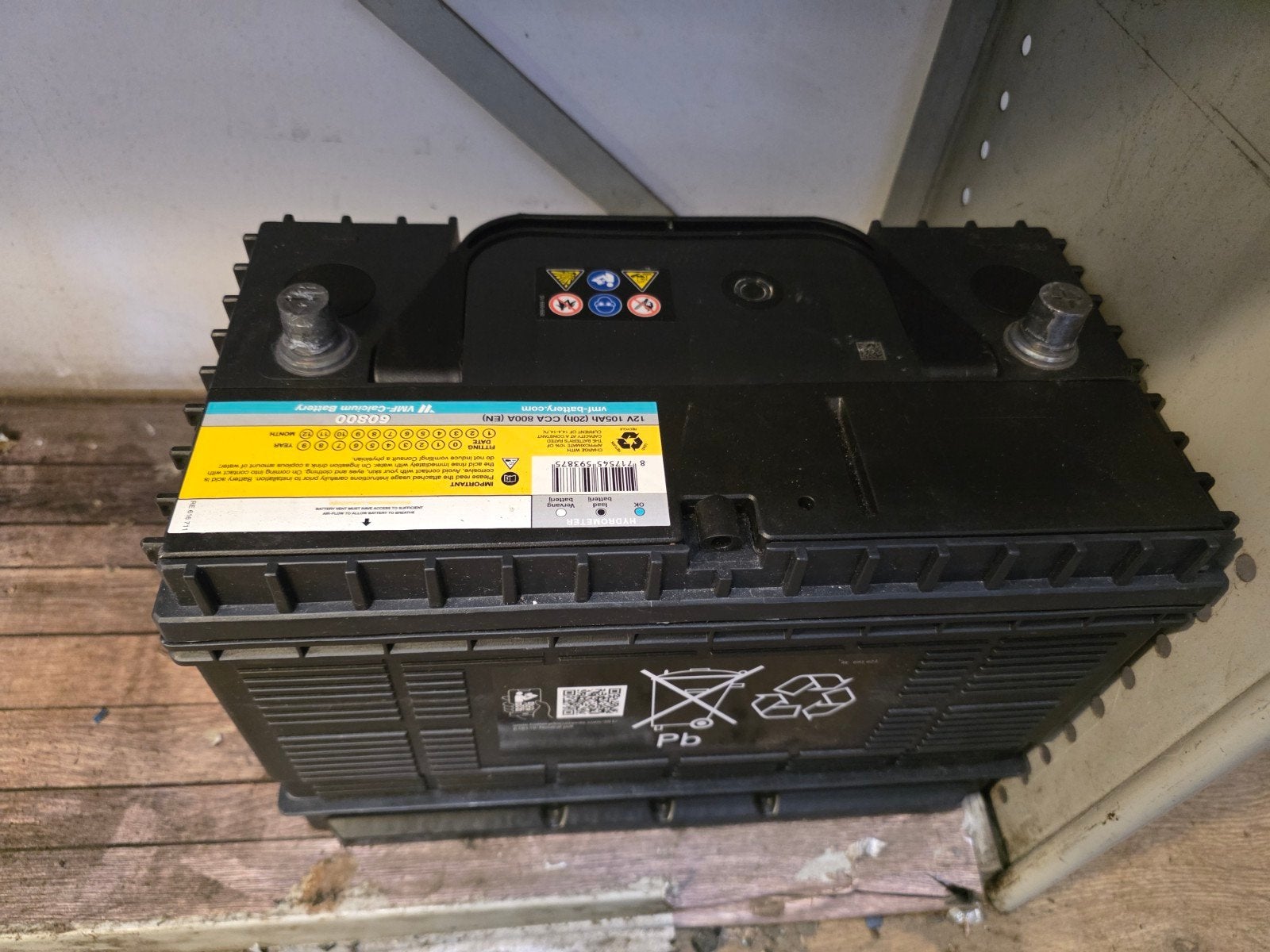 Vmf-battery 12v 105ah 800a, Ophalen, Gebruikt, ., .