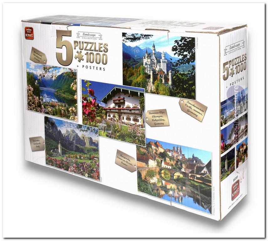 Landscpape Collection - King - 5 x 1000 Stukjes, Ophalen of Verzenden, 500 t/m 1500 stukjes, Zo goed als nieuw, Legpuzzel