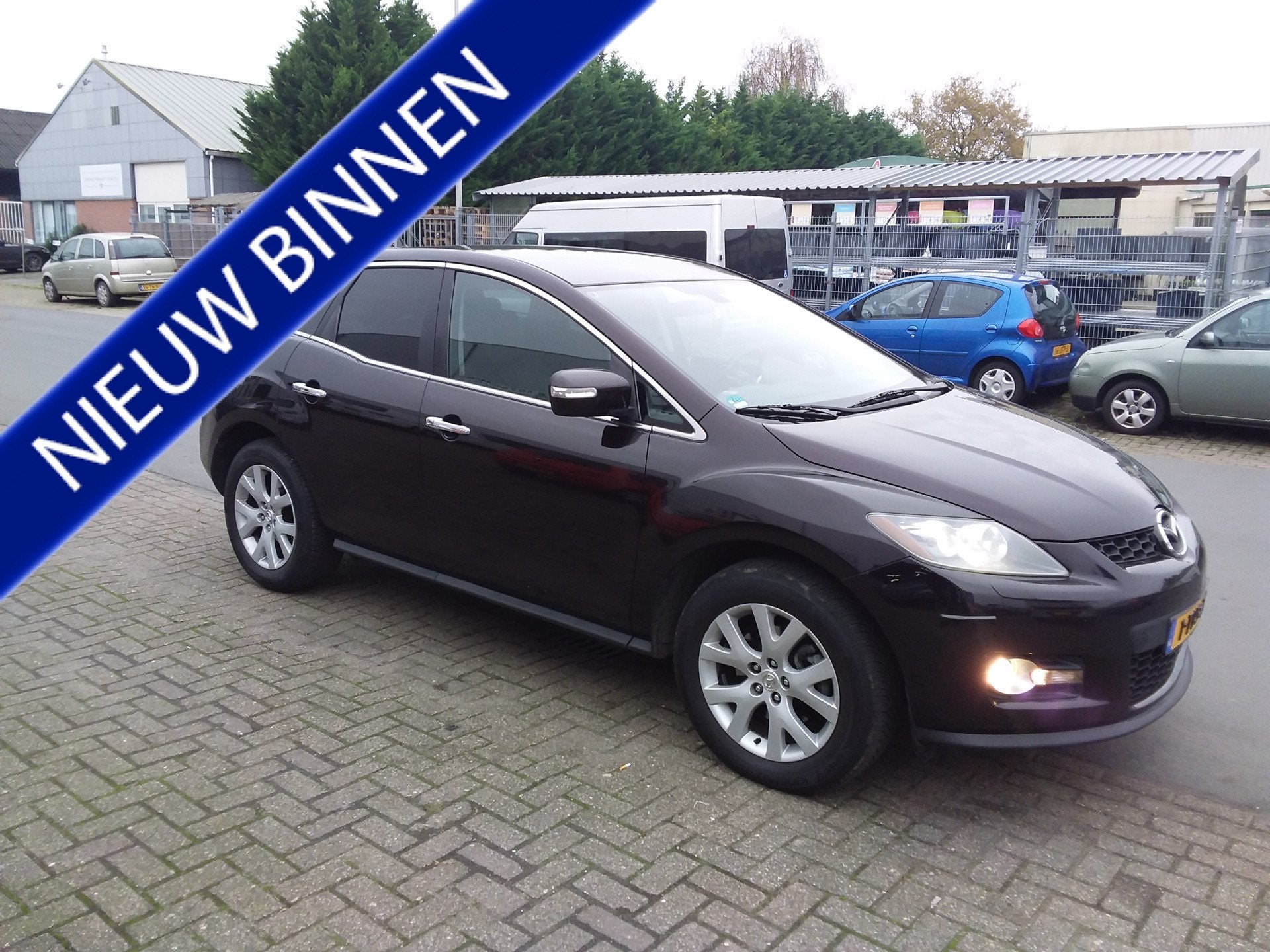 Mazda CX-7 2.2 i Business (bj 2008), Auto's, Gebruikt, Zwart, Leder, Bedrijf
