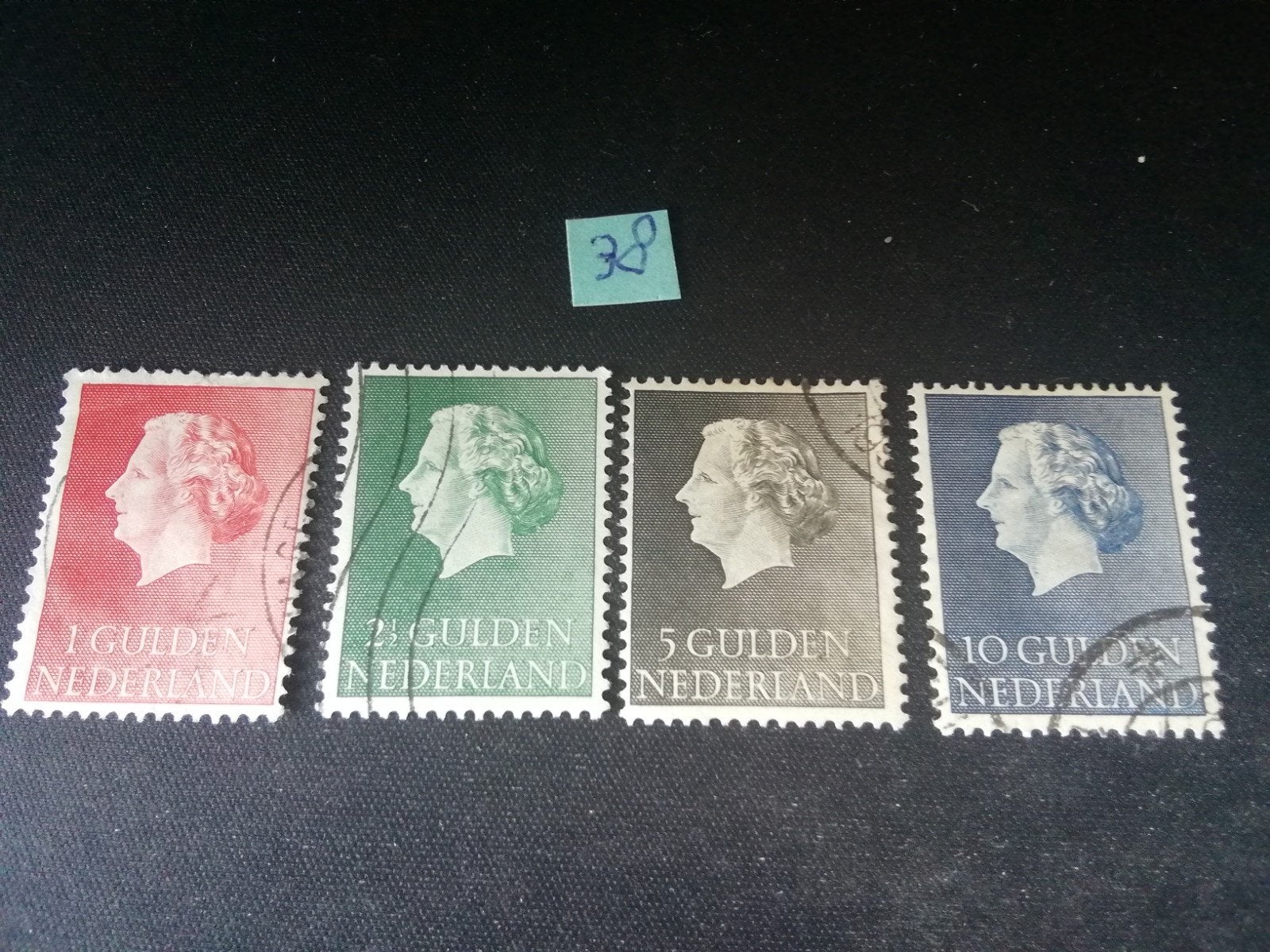 38 NEDERLAND KONINGIN JULIANA SERIE NR 637/640 GESTEMPELD, Postzegels en Munten, Ophalen of Verzenden, Na 1940, Gestempeld