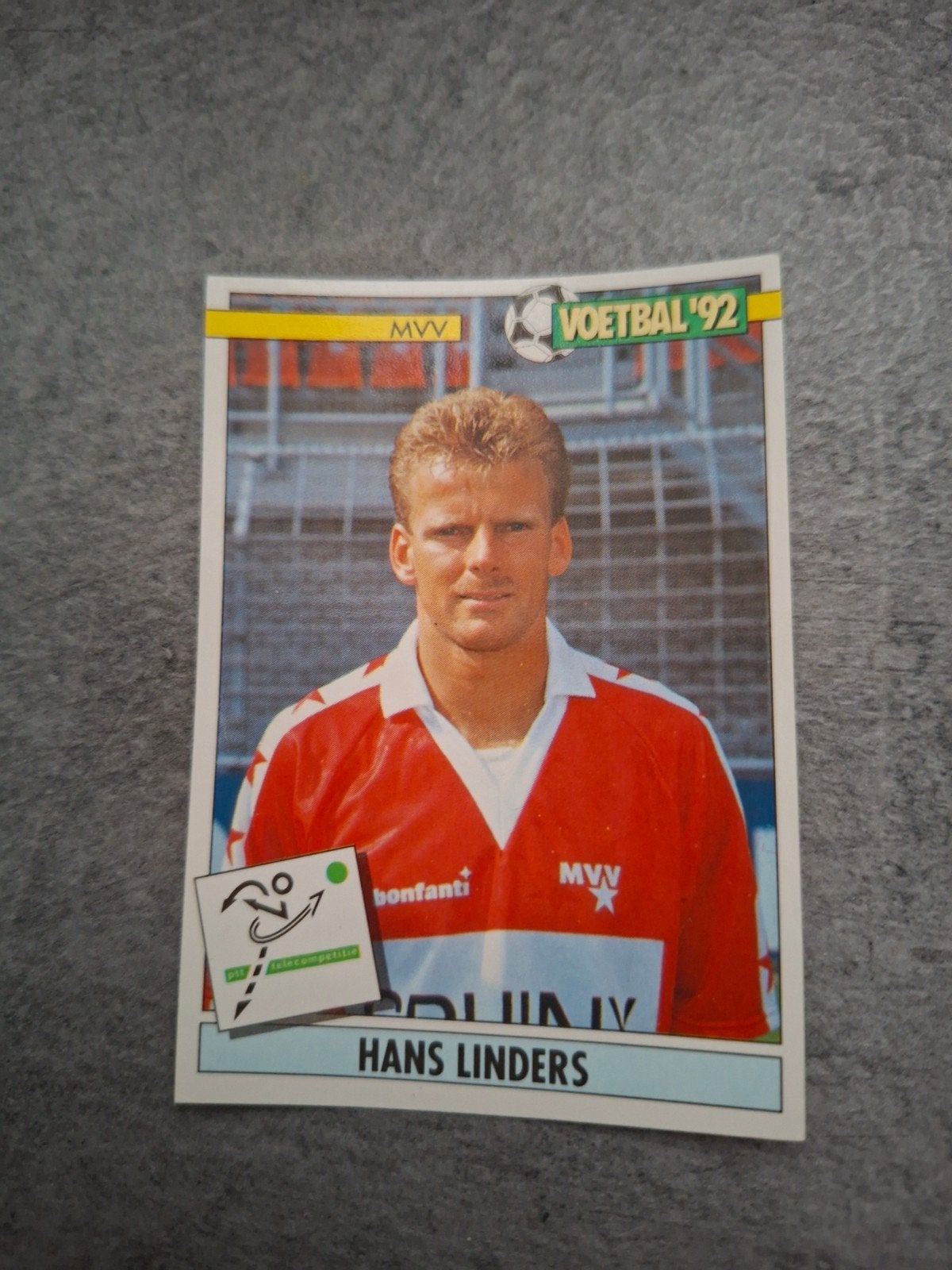 Panini sticker Voetbal 92. Hans Linders MVV Maastricht., Ophalen of Verzenden, Zo goed als nieuw, Sticker