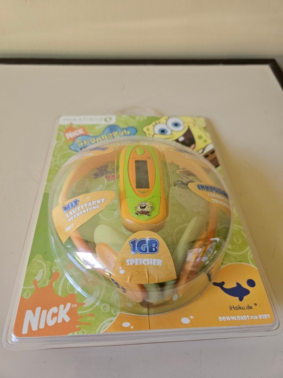 Maxfield SpongeBob MP3-speler met 1GB opslag en koptelefoon, Ophalen of Verzenden, Nieuw, Overige merken, 2 tot 10 GB