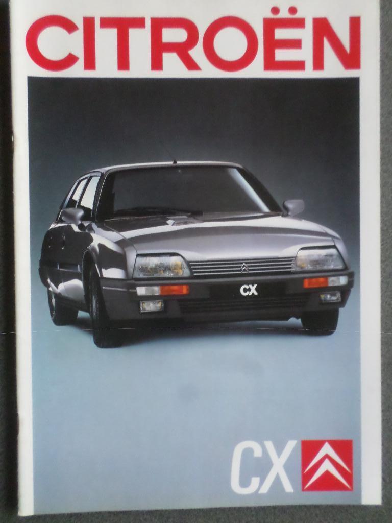 Citroën CX & Turbo 2 & Prestige Brochure, Ophalen of Verzenden, Zo goed als nieuw, Citroën