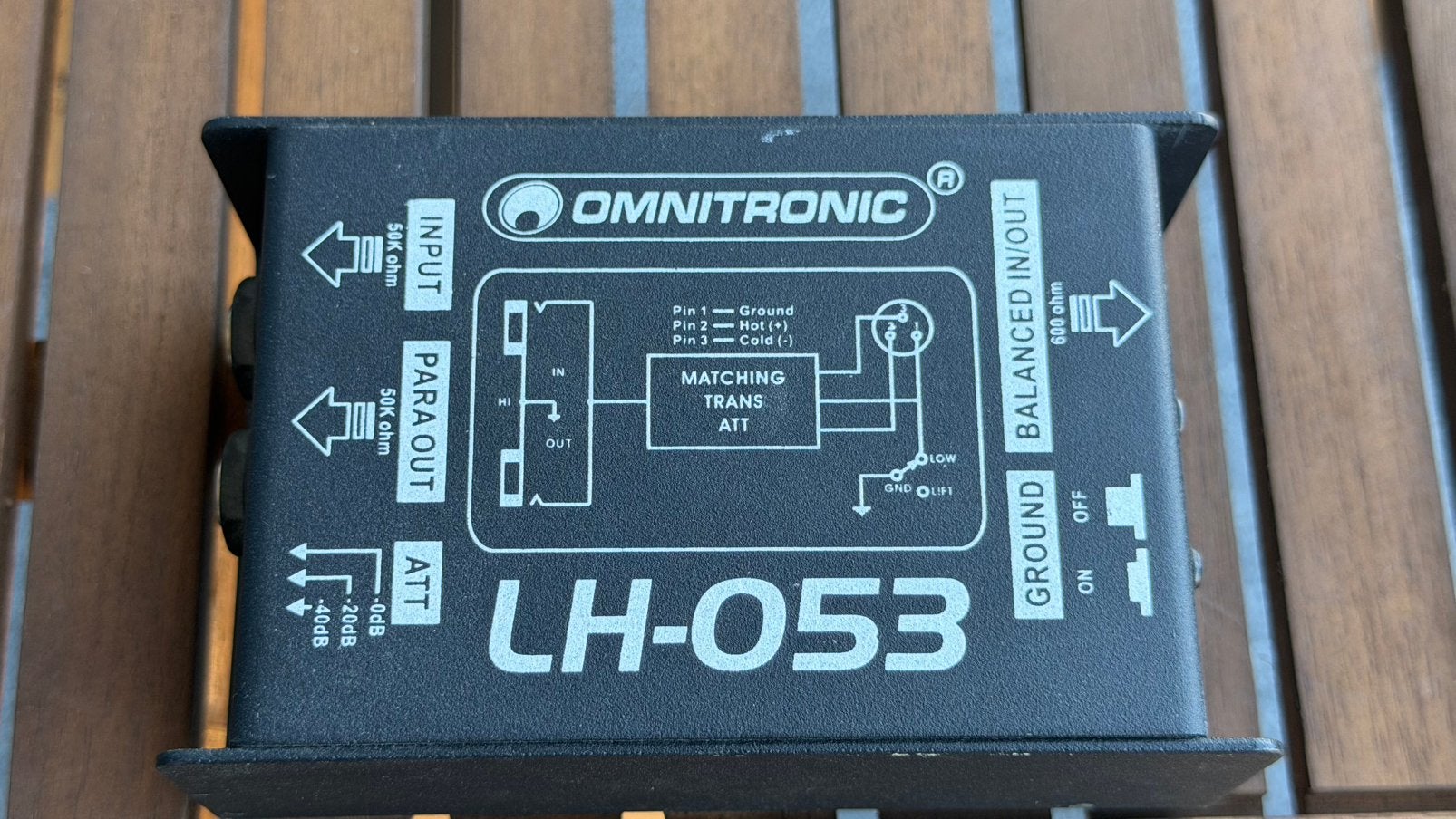 Omnitronic LH-053 passieve DI box, Muziek en Instrumenten, Effecten, Gebruikt, Overige typen, Ophalen of Verzenden