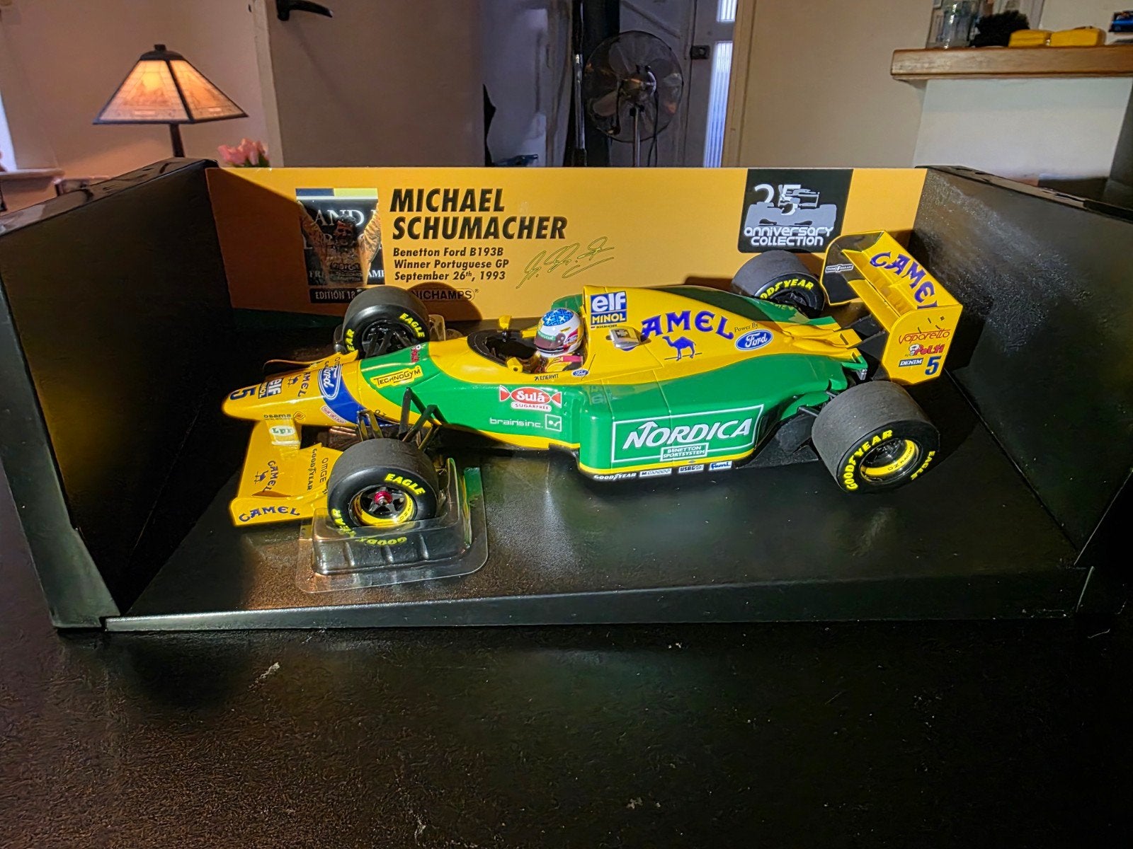 Benetton B193B Schumacher Minichamps 1:18, Ophalen of Verzenden, Zo goed als nieuw, Auto, MiniChamps