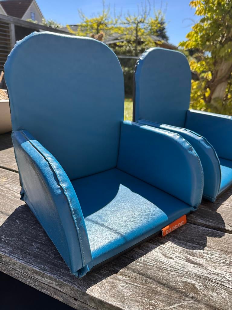 Babboe peuter zitjes voor bakfiets (set van 2), Ophalen of Verzenden, Gebruikt, 9 t/m 18 kg, Achterzitje