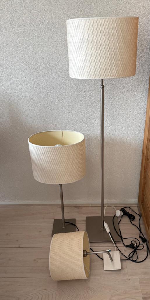 Lampen ecru, Ophalen of Verzenden, Gebruikt, Metaal, 100 tot 150 cm