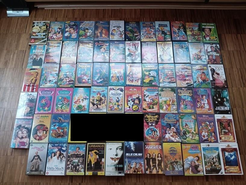 Groot lot video/vhs banden, voornamelijk Disney, Alle leeftijden, Ophalen of Verzenden, Zo goed als nieuw