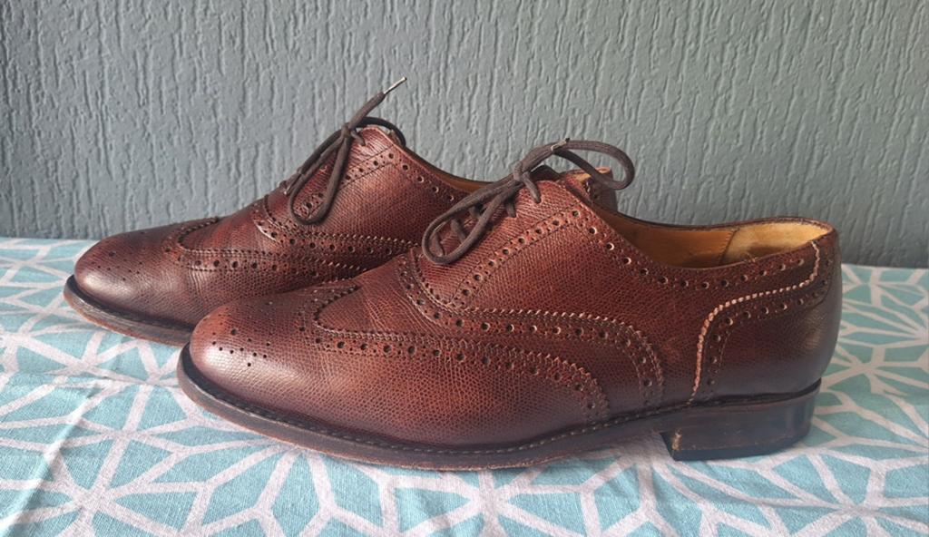 Avang handgemaakte Herenschoenen Bruin Leer Maat 42,5, Bruin, Avang, Ophalen of Verzenden, Zo goed als nieuw
