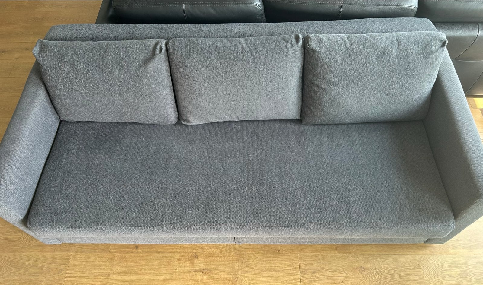 IKEA Friheten slaapbank Hyllie donkergrijs - Zo goed als nie, Ophalen, 125 tot 150 cm, Tweepersoons, Zo goed als nieuw