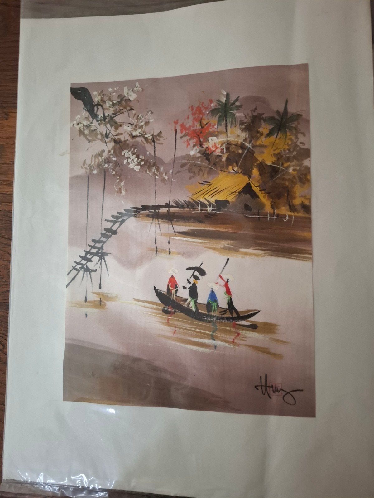schilderij uit vietnam, Ophalen of Verzenden