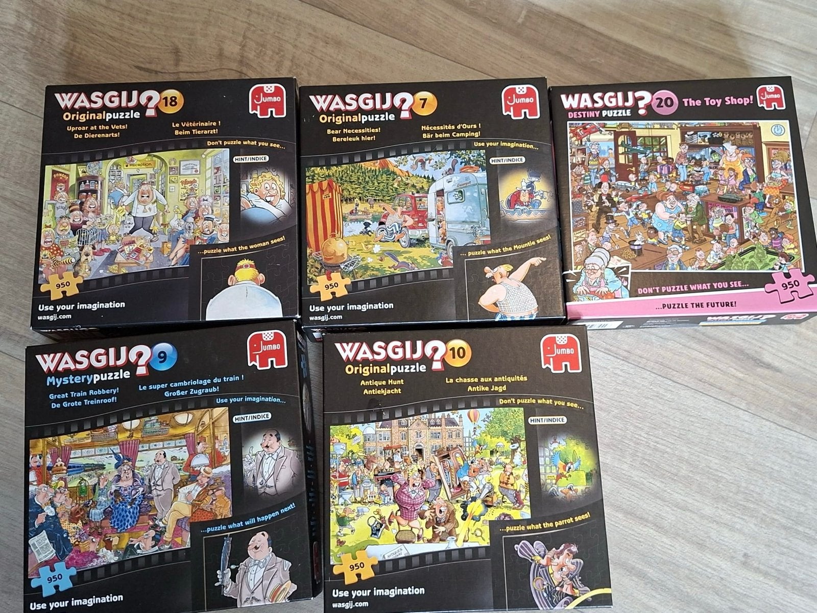 Wasgij Puzzels: Diverse Nummers en Titels (950-1000 stukjes), Ophalen of Verzenden, 500 t/m 1500 stukjes, Gebruikt, Legpuzzel