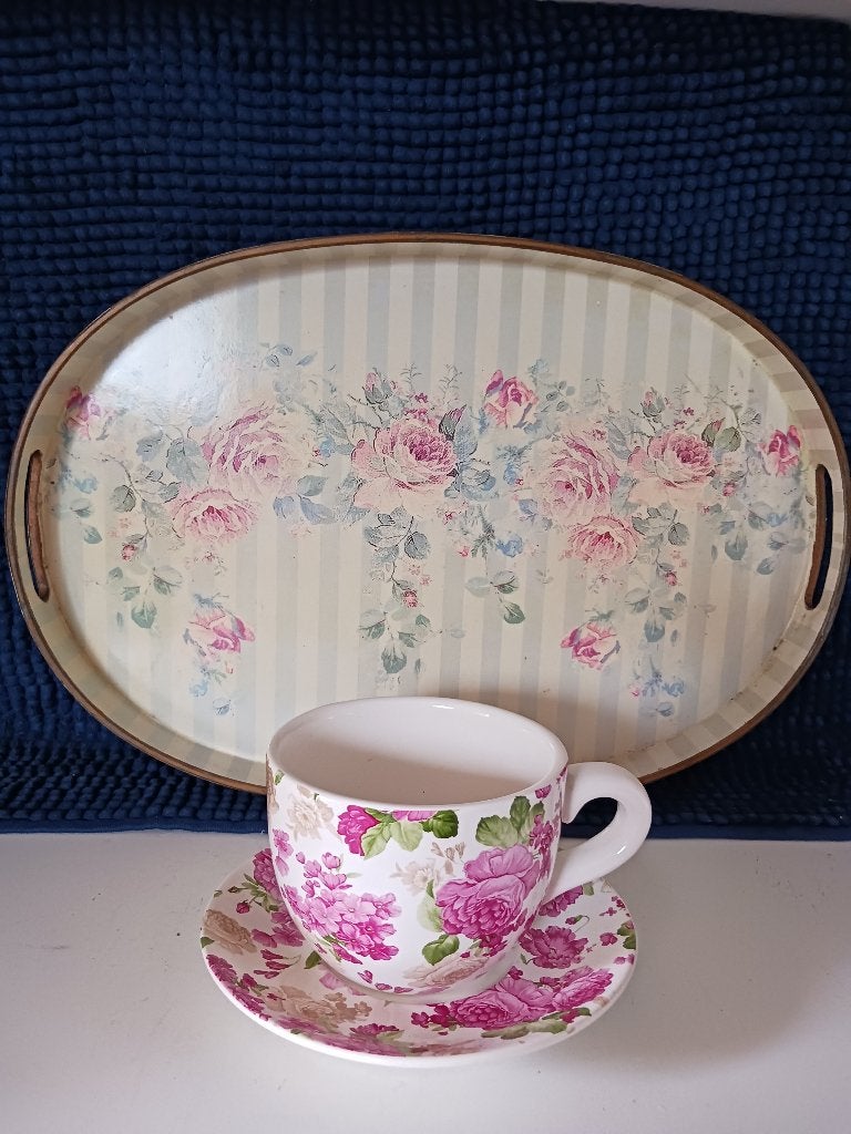 vintage bloempot, Ophalen, Rond, Zo goed als nieuw, Balkon
